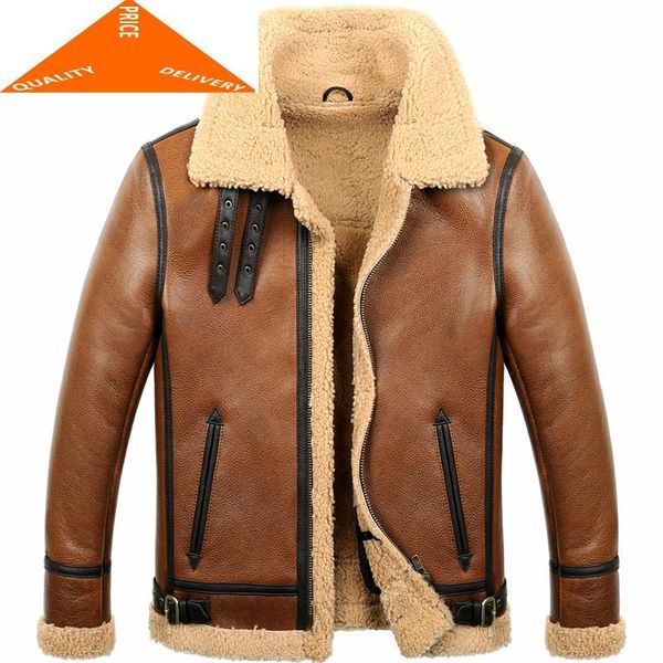 men's leather & faux fur winter real men clothes 2021 100% genuine sheep shearling bomber jacket sheepskin coat hiver m970, Black
men's leather & faux fur winter real men clothes 2021 100% genuine sheep shearling bomber jacket sheepskin coat hiver m970, Black