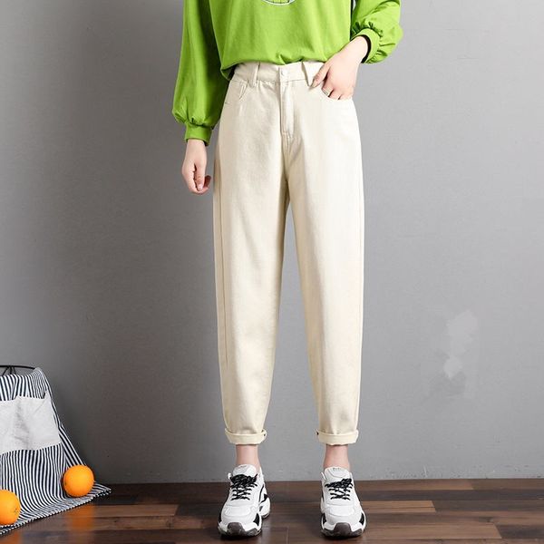 jeans elastic high-waisted denim ankle-length korean fashion female size large brim pants, Blue
jeans elastic high-waisted denim ankle-length korean fashion female size large brim pants, Blue