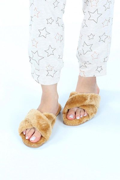 women's daily casual soft and flexible plush home slippers soby11030002, Black
women's daily casual soft and flexible plush home slippers soby11030002, Black
