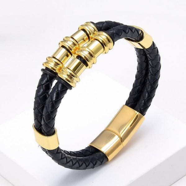 charm bracelets stainless steel metal accessory man black leather bangles vintage jewelry bracelet homme, Golden;silver
charm bracelets stainless steel metal accessory man black leather bangles vintage jewelry bracelet homme, Golden;silver