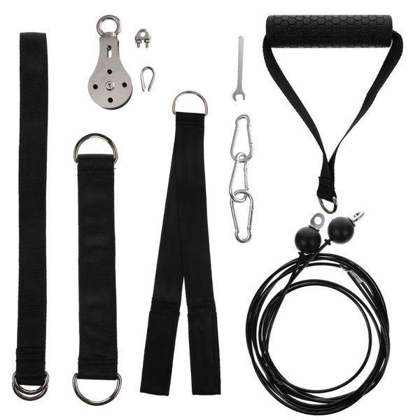 resistance bands 1 set of pulley cable system tricep rope diy loading for home gym
resistance bands 1 set of pulley cable system tricep rope diy loading for home gym