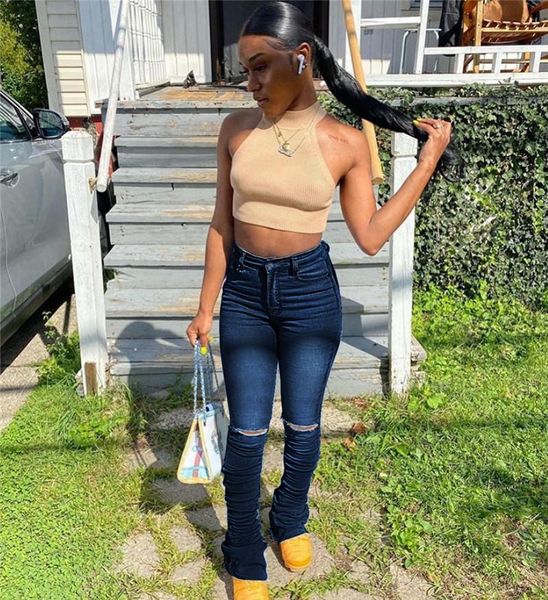 street style stacked pants high waist stretch flare jeans woman bell bottom denim joggers women women's & capris, Black;white
street style stacked pants high waist stretch flare jeans woman bell bottom denim joggers women women's & capris, Black;white
