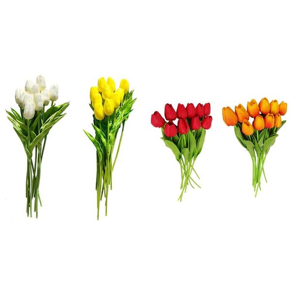 decorative flowers & wreaths 40 pcs artificial fake tulip for home garden wedding party decor, 20 milk white-yellow orange-red
decorative flowers & wreaths 40 pcs artificial fake tulip for home garden wedding party decor, 20 milk white-yellow orange-red