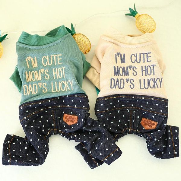 dog apparel pet hoodie jean jumpsuit dot&letter print cat puppy t-shirt coat autumn/winter clothes appeal 2 color
dog apparel pet hoodie jean jumpsuit dot&letter print cat puppy t-shirt coat autumn/winter clothes appeal 2 color