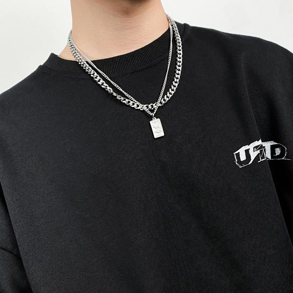 necklace tide restoring ancient ways of people queen pendant double chains metal stainless steel trendy, Silver
necklace tide restoring ancient ways of people queen pendant double chains metal stainless steel trendy, Silver