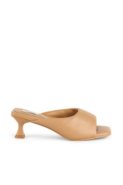 high-heeled slippers, Black