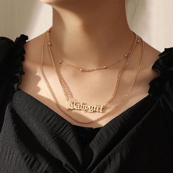 fashion gothic punk girls stainless steel angel letter necklaces women old english necklace babygirl princess choker pendant, Silver
fashion gothic punk girls stainless steel angel letter necklaces women old english necklace babygirl princess choker pendant, Silver