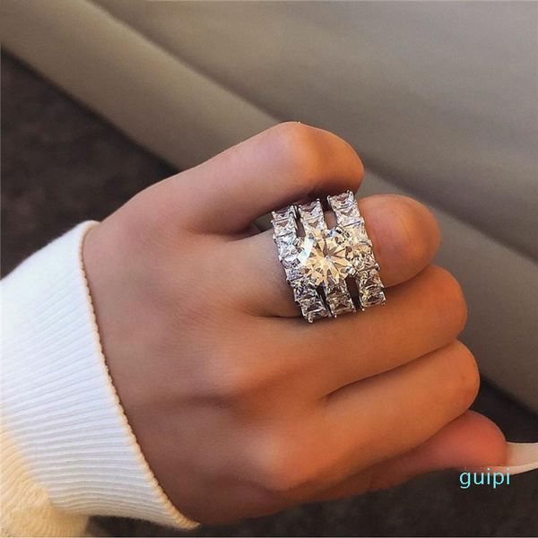 925 sterling silver wedding rings set princess cut cz for bridal women engagement anniversary gift drop shipping jewelry r5993, Golden;silver
925 sterling silver wedding rings set princess cut cz for bridal women engagement anniversary gift drop shipping jewelry r5993, Golden;silver