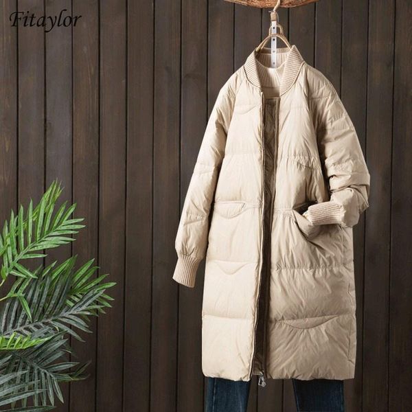 women's down & parkas fitaylor winter baseball collar long light feather jacket women solid color fit coat casual loose windproof sleev, Black
women's down & parkas fitaylor winter baseball collar long light feather jacket women solid color fit coat casual loose windproof sleev, Black