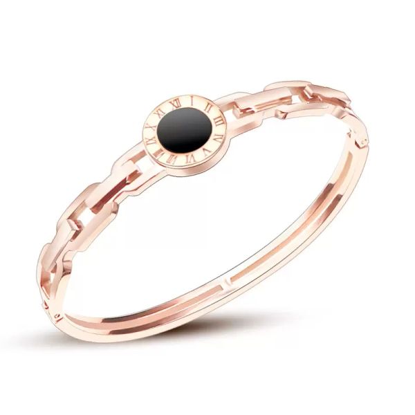 european and american personality trendy roman numerals bangle black shell buckle bracelet fashion all-match titanium steel rose gold materi
european and american personality trendy roman numerals bangle black shell buckle bracelet fashion all-match titanium steel rose gold materi