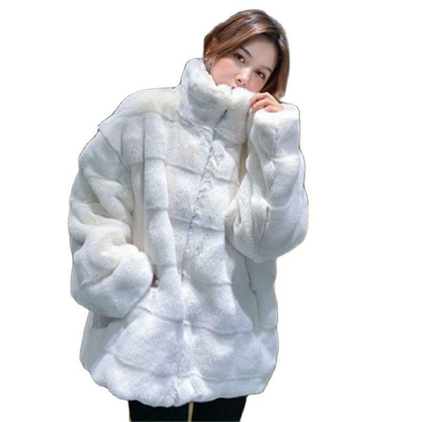 women's fur & faux 2022 autumn winter lamb coat korean loose fashion plush clothes imitation stand-up collar jacket, Black
women's fur & faux 2022 autumn winter lamb coat korean loose fashion plush clothes imitation stand-up collar jacket, Black