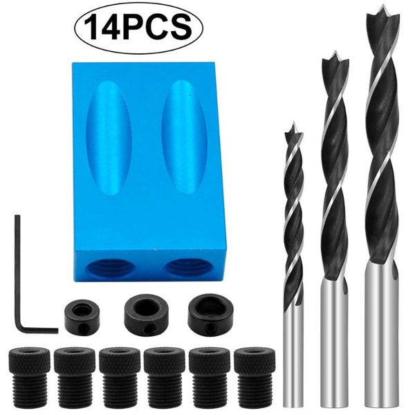 professional drill bits 14pcs pocket hole screw jig dowel joinery kit carpenters wood woodwork guides joint 15 degree angle tool carpentry l
professional drill bits 14pcs pocket hole screw jig dowel joinery kit carpenters wood woodwork guides joint 15 degree angle tool carpentry l
