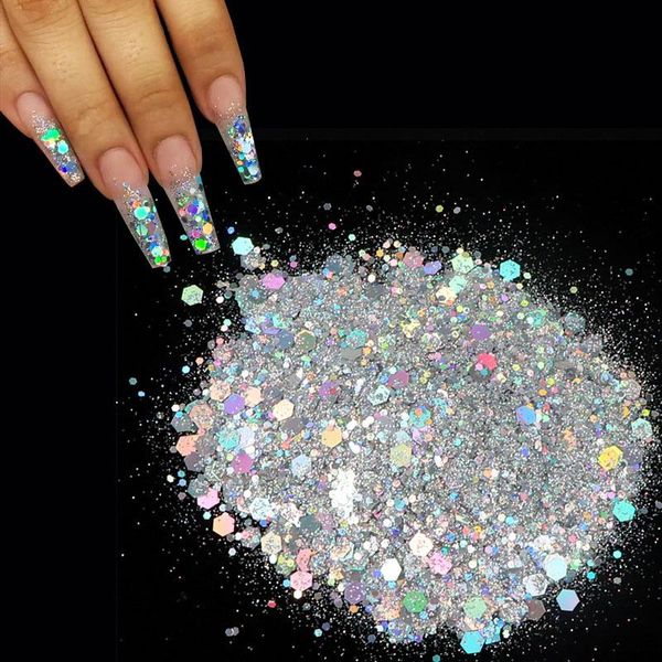 nail glitter 50g holographic mixed hexagon shape laser chunky silver sequins sparkly flakes slices diy nails art decoration, Silver;gold
nail glitter 50g holographic mixed hexagon shape laser chunky silver sequins sparkly flakes slices diy nails art decoration, Silver;gold