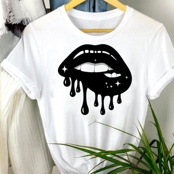 women's t-shirt women clothes cartoon lip watercolor style summer fashion short sleeve print tshirt female tee graphic, White
women's t-shirt women clothes cartoon lip watercolor style summer fashion short sleeve print tshirt female tee graphic, White