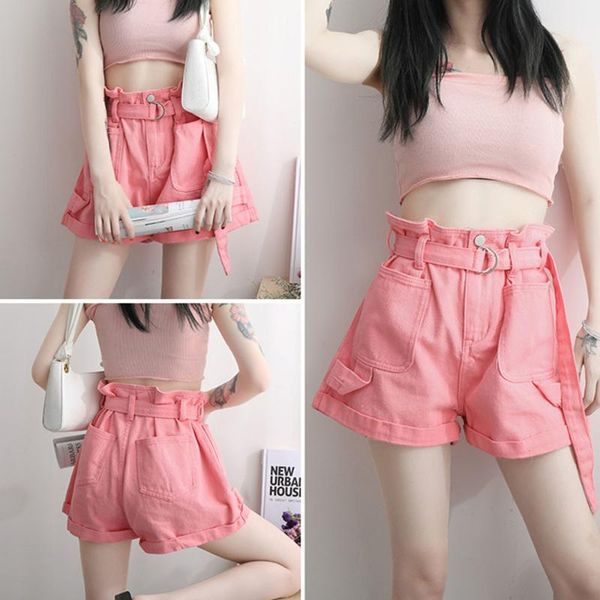 women's jeans sweet summer ladies shorts for female denim classic vintage high waist pink white wide leg caual, Blue
women's jeans sweet summer ladies shorts for female denim classic vintage high waist pink white wide leg caual, Blue