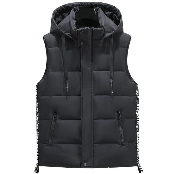 men's vests 2021 autumn winter brand sleeveless jacket vest thick warm hooded cotton coats male black waistcoat plus size -5xl, Black;white
men's vests 2021 autumn winter brand sleeveless jacket vest thick warm hooded cotton coats male black waistcoat plus size -5xl, Black;white