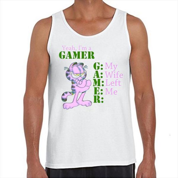 funny yeah, im a gamer printed garf men tank cool purple garfield vest sleeveless tee o neck, White;black
funny yeah, im a gamer printed garf men tank cool purple garfield vest sleeveless tee o neck, White;black
