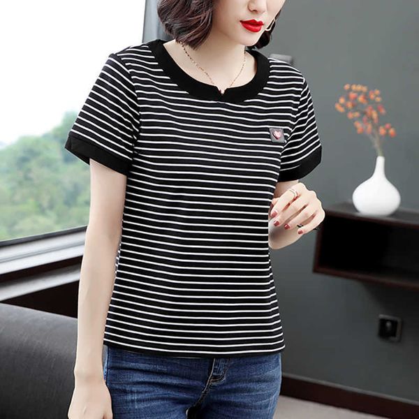 shintimes striped women t-shirt short sleeve summer cotton korean style plus size womens clothing tee shirt femme 210615, White
shintimes striped women t-shirt short sleeve summer cotton korean style plus size womens clothing tee shirt femme 210615, White