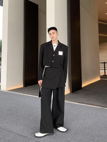 men's suits & blazers 2021 spring and autumn men's suit trim black casual business, White;black
men's suits & blazers 2021 spring and autumn men's suit trim black casual business, White;black