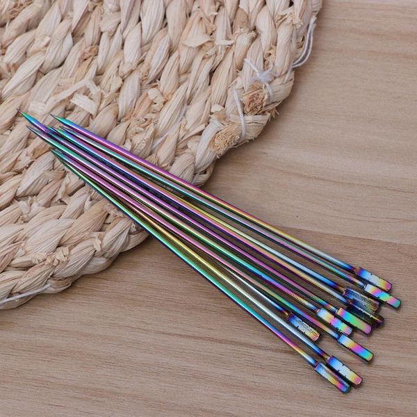 forks 10pcs stainless steel cocktail picks fruit sticks toothpicks appetizer pick for party bar (square head)
forks 10pcs stainless steel cocktail picks fruit sticks toothpicks appetizer pick for party bar (square head)