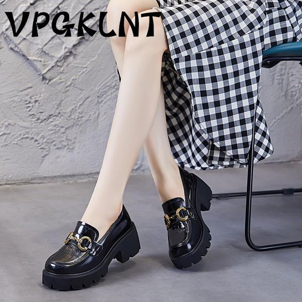 dress shoes thick-soled loafers women's autumn and winter warmth velvet cotton platform single small leather patent le, Black
dress shoes thick-soled loafers women's autumn and winter warmth velvet cotton platform single small leather patent le, Black
