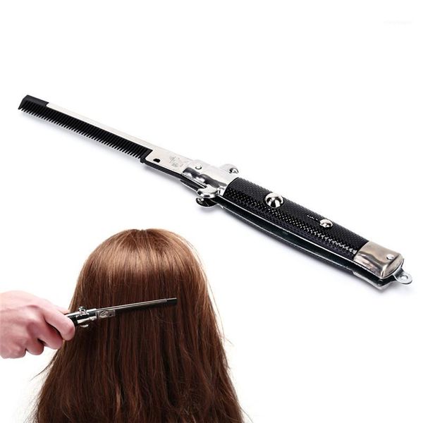 1pc foldable portable combs brushes hair trimmer comb butterfly pocket knife shape brush accessories black1, Silver
1pc foldable portable combs brushes hair trimmer comb butterfly pocket knife shape brush accessories black1, Silver