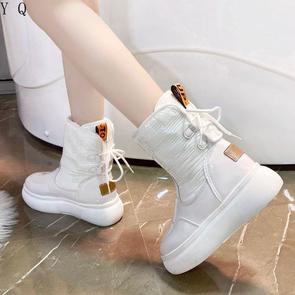 women's snow winter fur thick waterproof short boots flat bottom mid-tube fashion sneakers women platform shoes 3d15, Black
women's snow winter fur thick waterproof short boots flat bottom mid-tube fashion sneakers women platform shoes 3d15, Black