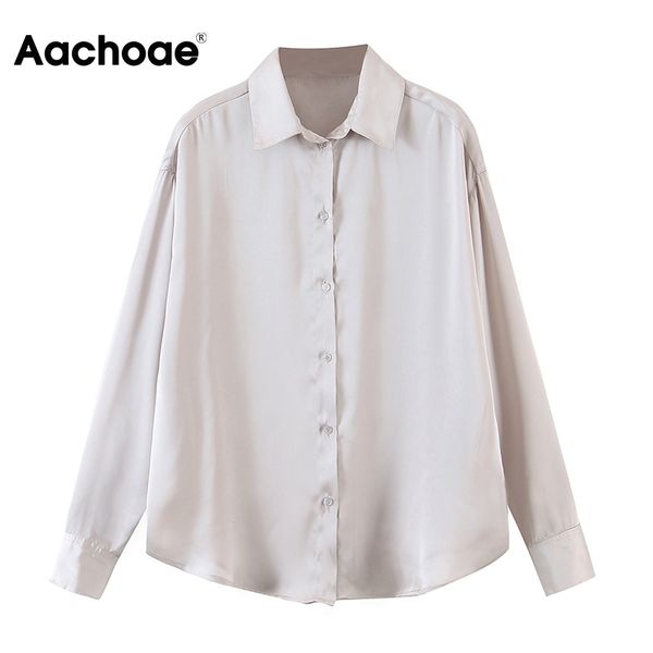 aachoae women solid office wear satin blouse turn down collar shirt ladies batwing long sleeve casual loose blouses 210413, White
aachoae women solid office wear satin blouse turn down collar shirt ladies batwing long sleeve casual loose blouses 210413, White