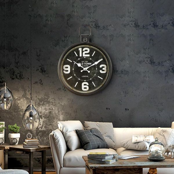 retro pocket watch wall clock home furnishing wrought iron pendant decoration living room clocks
retro pocket watch wall clock home furnishing wrought iron pendant decoration living room clocks