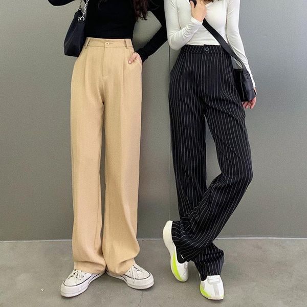 women's pants & capris qoerlin striped women plus size summer high waist wide leg full trouser elegant suits loose casual autumn, Black;white
women's pants & capris qoerlin striped women plus size summer high waist wide leg full trouser elegant suits loose casual autumn, Black;white