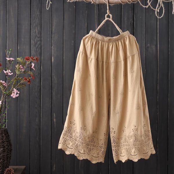 women's pants & capris hollow out embroidered cotton wide leg female summer solid color literary, Black;white
women's pants & capris hollow out embroidered cotton wide leg female summer solid color literary, Black;white
