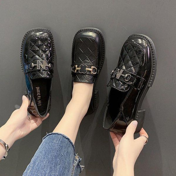 dress shoes spring female british style 2021 thick-soled college casual loafers pu leather fashion girls, Black
dress shoes spring female british style 2021 thick-soled college casual loafers pu leather fashion girls, Black