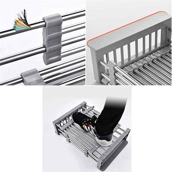 kitchen storage & organization stainless steel dish drying rack sink drain basket home supplies xoa88
kitchen storage & organization stainless steel dish drying rack sink drain basket home supplies xoa88