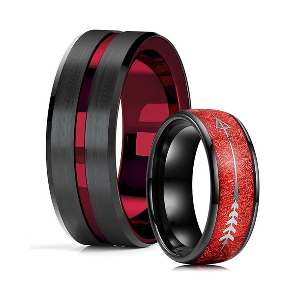 wedding rings 2021 classic 8mm men's red groove beveled edge black tungsten men inlay meteorite ring arrow engagement, Slivery;golden
wedding rings 2021 classic 8mm men's red groove beveled edge black tungsten men inlay meteorite ring arrow engagement, Slivery;golden