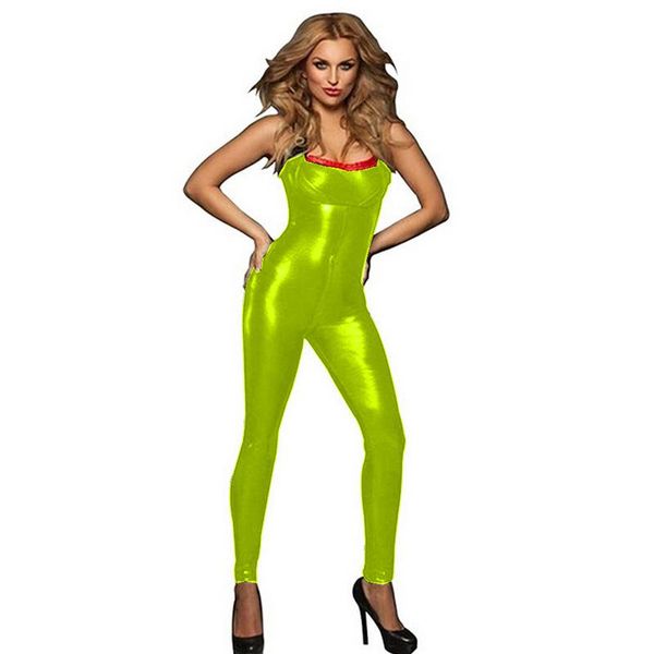 gym clothing 17 colors women sleeveless square neck jumpsuit shiny faux leather skinny novelty zipper to crotch bodycon catsuit, White;black
gym clothing 17 colors women sleeveless square neck jumpsuit shiny faux leather skinny novelty zipper to crotch bodycon catsuit, White;black