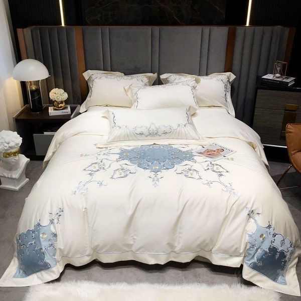 bedding sets blue white chic vintage embroidery duvet cover king 4pcs 800tc egyptian cotton patchwork set bed sheet pillowcasew
bedding sets blue white chic vintage embroidery duvet cover king 4pcs 800tc egyptian cotton patchwork set bed sheet pillowcasew