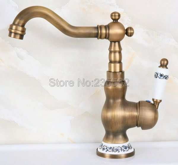 bathroom sink faucets basin single hole faucet swivel spout antique brass & cold water mixer tap lnf6091
bathroom sink faucets basin single hole faucet swivel spout antique brass & cold water mixer tap lnf6091
