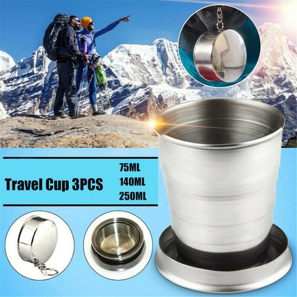 water bottle 1 set stainless steel collapsible cup with protective cap portable for outdoor travel camping mck99
water bottle 1 set stainless steel collapsible cup with protective cap portable for outdoor travel camping mck99