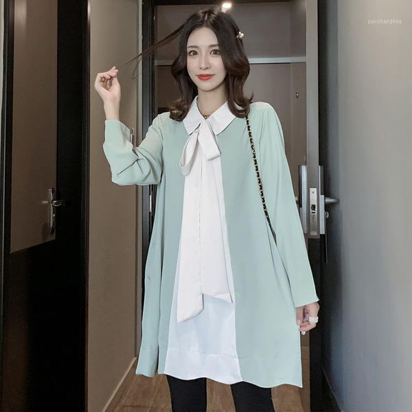 8109# maternity clothes spring autumn cotton patchwork long sleeves loose stylish dress pregnant women mom dresses1, White
8109# maternity clothes spring autumn cotton patchwork long sleeves loose stylish dress pregnant women mom dresses1, White