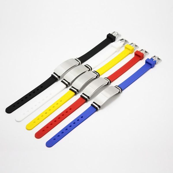 charm bracelets various colors id bracelet for men women adjustable silicone black bangles cool jewelry, Golden;silver
charm bracelets various colors id bracelet for men women adjustable silicone black bangles cool jewelry, Golden;silver
