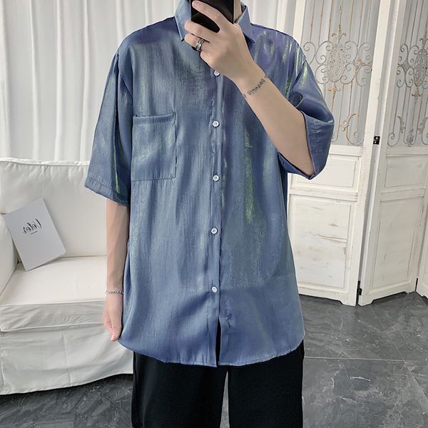 men's casual shirts summer gradual change short sleeve shirt korean version of the trend loose coat lovers wear a with half bottom, White;black
men's casual shirts summer gradual change short sleeve shirt korean version of the trend loose coat lovers wear a with half bottom, White;black