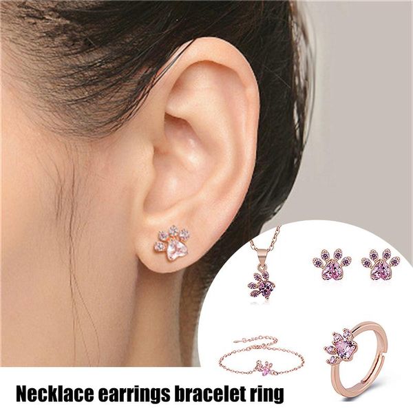 chains necklace/earrings/bracelet/ring rose gold color craftsmanship luxury jewelry gift for women girls ml, Silver
chains necklace/earrings/bracelet/ring rose gold color craftsmanship luxury jewelry gift for women girls ml, Silver