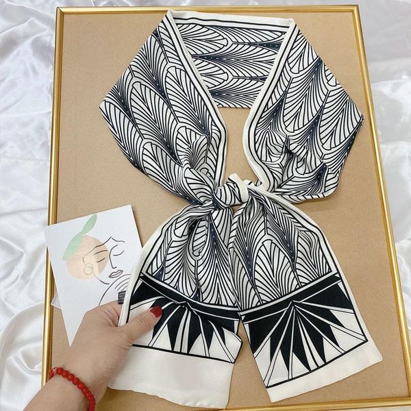 scarves 2021 fashion floral print silk scarf women thin neck long office lady shawl bandanas female bag hair scarfs summer, Blue;gray
scarves 2021 fashion floral print silk scarf women thin neck long office lady shawl bandanas female bag hair scarfs summer, Blue;gray
