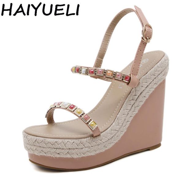 women bohemian sandals enthic string bead rhinestone platform wedge heel summer shoes straw cane ultra high heels, Black
women bohemian sandals enthic string bead rhinestone platform wedge heel summer shoes straw cane ultra high heels, Black