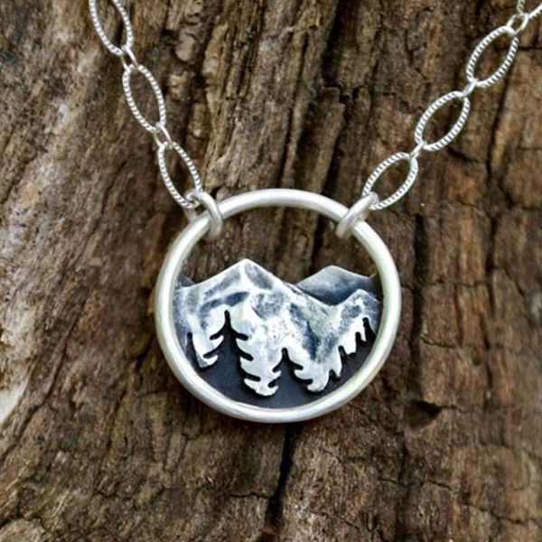 alpine dreamer silver color mountains & pine trees circle pendant necklace women female charm necklaces fashion jewelry gift
alpine dreamer silver color mountains & pine trees circle pendant necklace women female charm necklaces fashion jewelry gift
