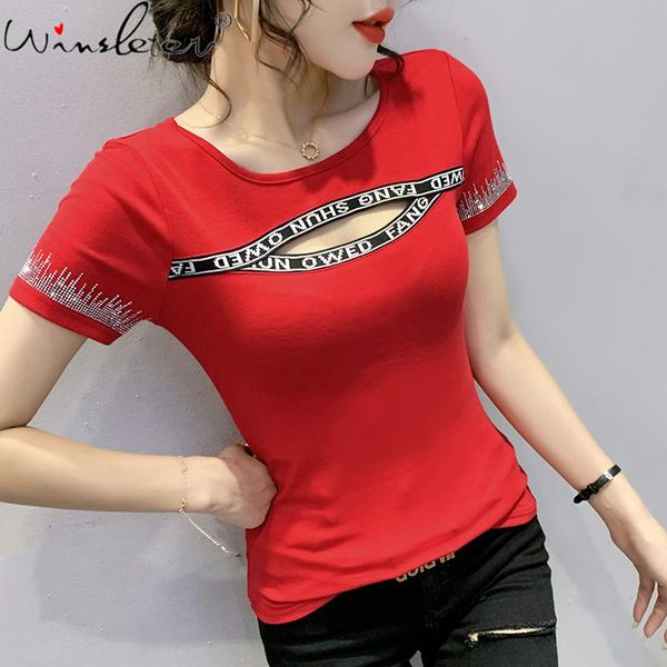 women's t-shirt summer european clothes pullover fashion hollow out letter shiny diamonds women short sleeve tees t14029a, White
women's t-shirt summer european clothes pullover fashion hollow out letter shiny diamonds women short sleeve tees t14029a, White