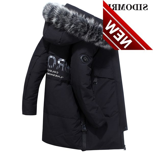 2021 new down jacket men's mid-long winter hooded coat couples thick fur collar warm fashion brand letter armband big, Black
2021 new down jacket men's mid-long winter hooded coat couples thick fur collar warm fashion brand letter armband big, Black