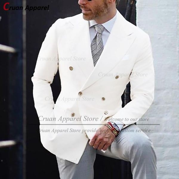 men's suits & blazers (one blazer) double breasted white blazer men slim fit groom wedding suit jacket tailor-made fashion casual groom, White;black
men's suits & blazers (one blazer) double breasted white blazer men slim fit groom wedding suit jacket tailor-made fashion casual groom, White;black