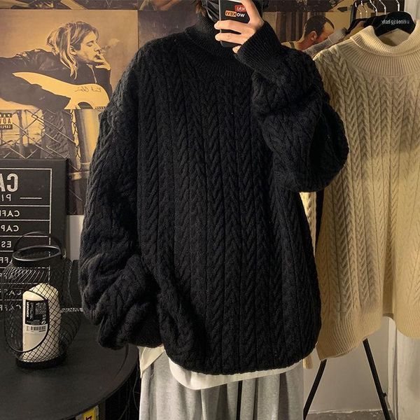 men's sweaters sweater 2021 autumn winter pure color slim and thickened twist loose leisure personality youth wear1, White;black
men's sweaters sweater 2021 autumn winter pure color slim and thickened twist loose leisure personality youth wear1, White;black