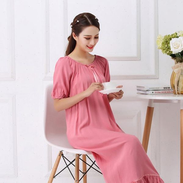 short sleeved nightdress cotton elastic womens sleepwears collar off shoulder long princess nightgown summer soft stretch sleeping dress, Black;red
short sleeved nightdress cotton elastic womens sleepwears collar off shoulder long princess nightgown summer soft stretch sleeping dress, Black;red